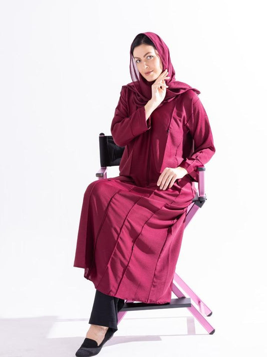 Plated Abaya with stone work by SKY Cashmere D8