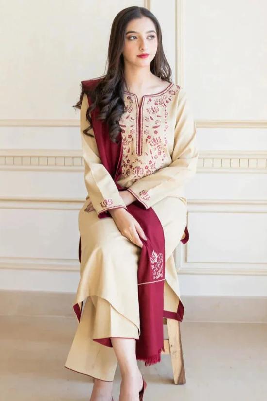 AISLING Lawn 3PC Embroidered-1093