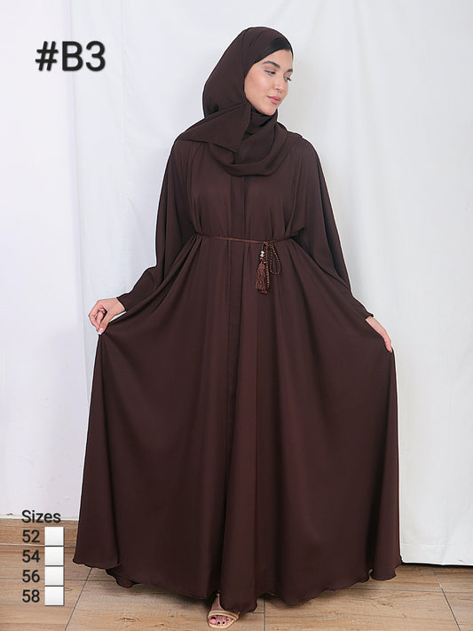 Muslim Fashion Abaya Woody Brown - Long Sleeve Modest Women's Islamic Clothing B3