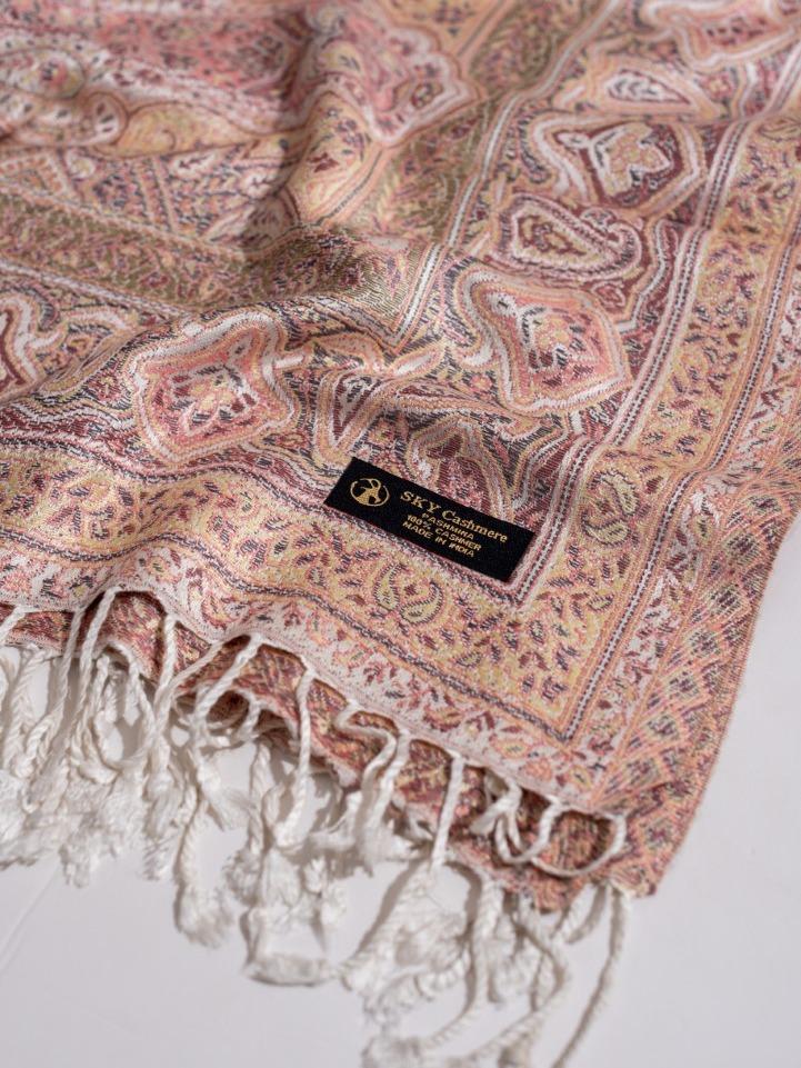 Winter Handmade Indian Cultural Pure Wool Shawl For Festival Brown with light Pink Shade P03