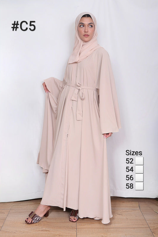 Muslim Fashion Cream Abaya C5 Women's Islamic Clothing