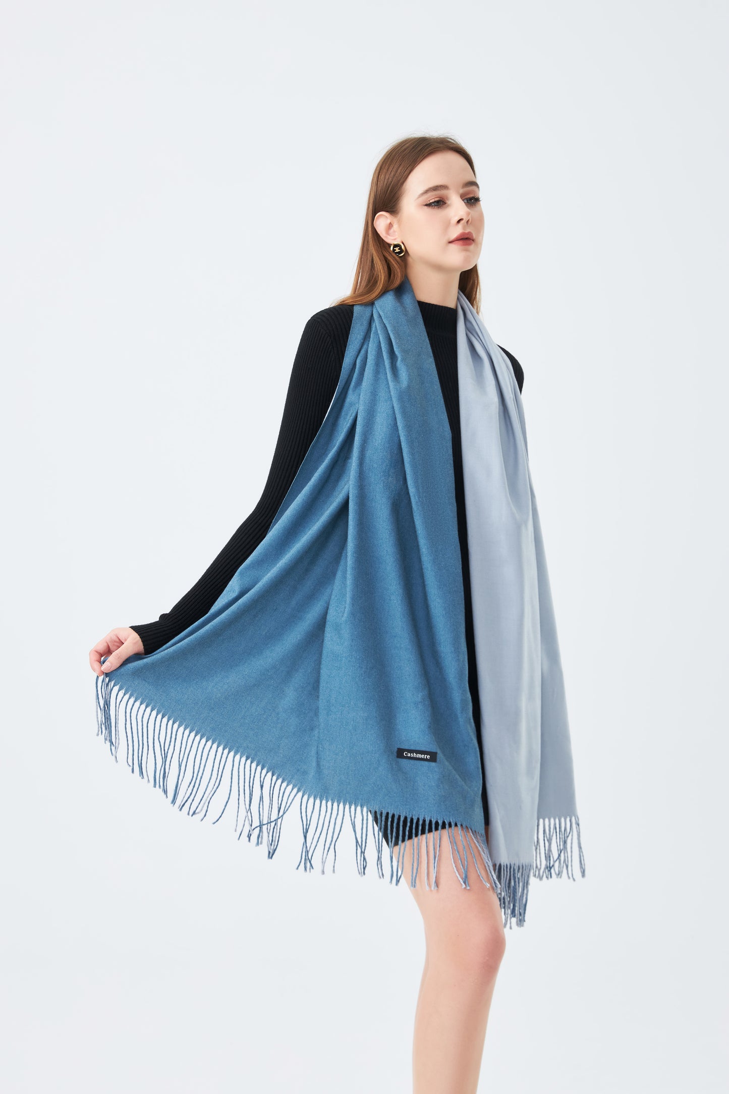 Double-Sided Cashmere Scarf for Women
