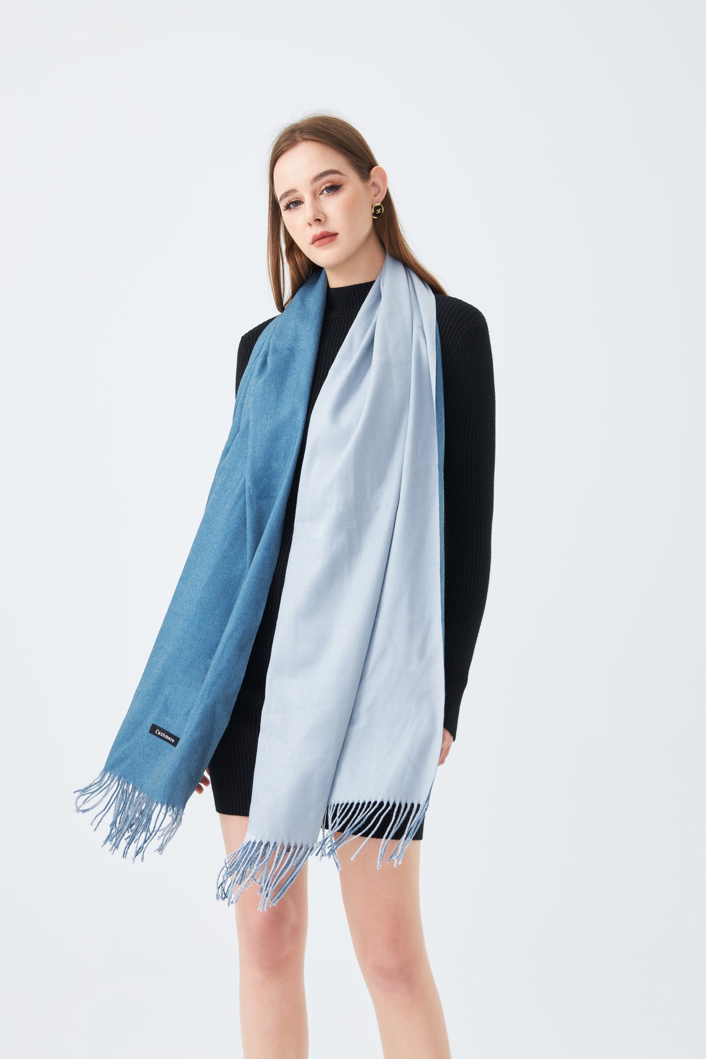 Double-Sided Cashmere Scarf for Women