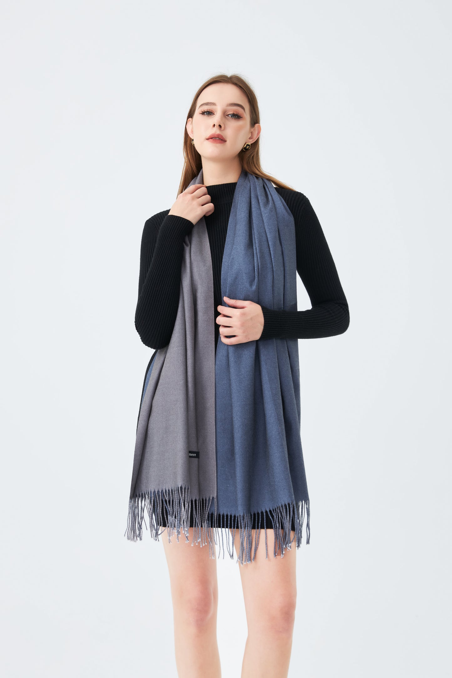 Double-Sided Cashmere Scarf for Women