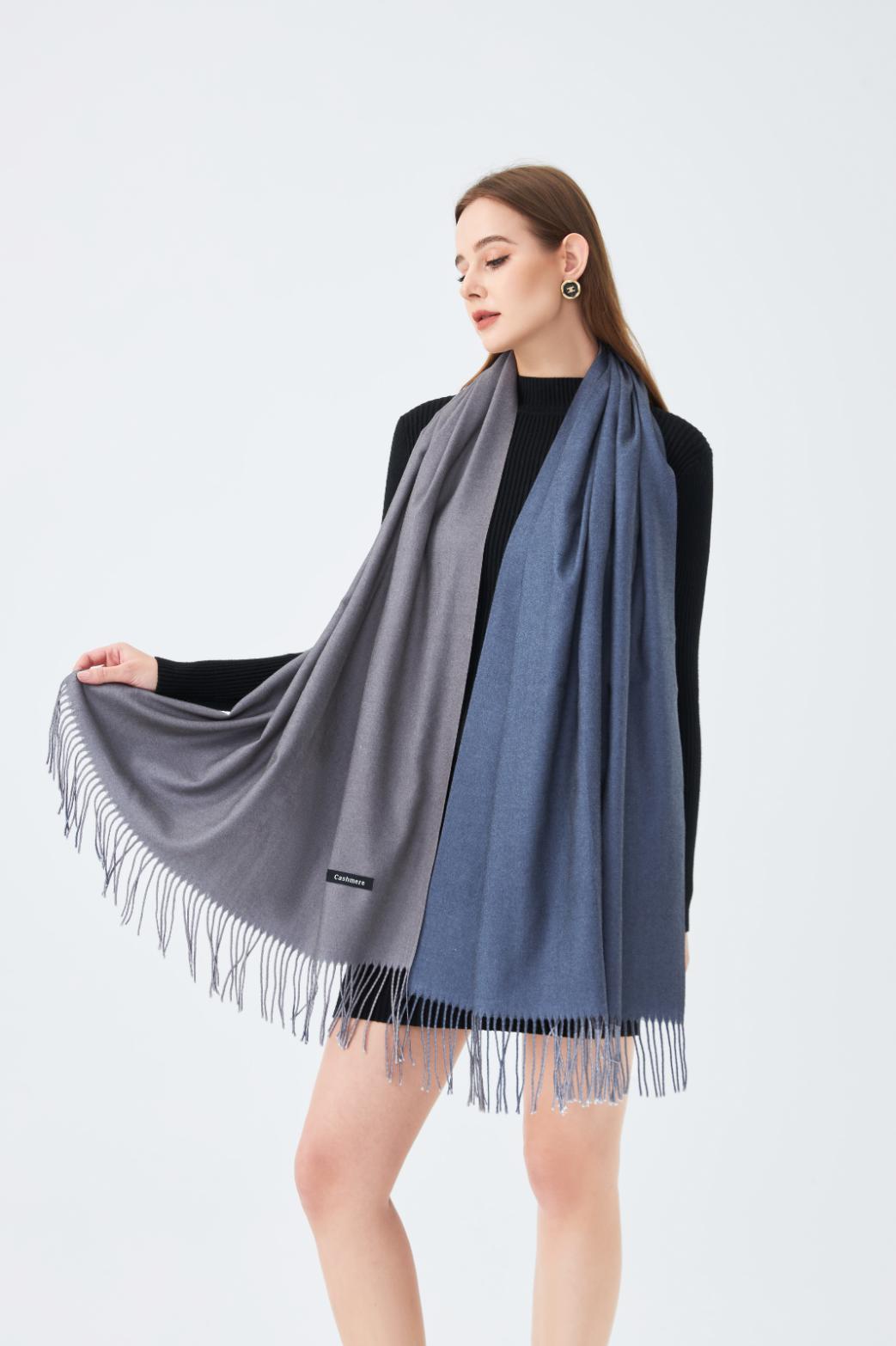 Double-Sided Cashmere Scarf for Women