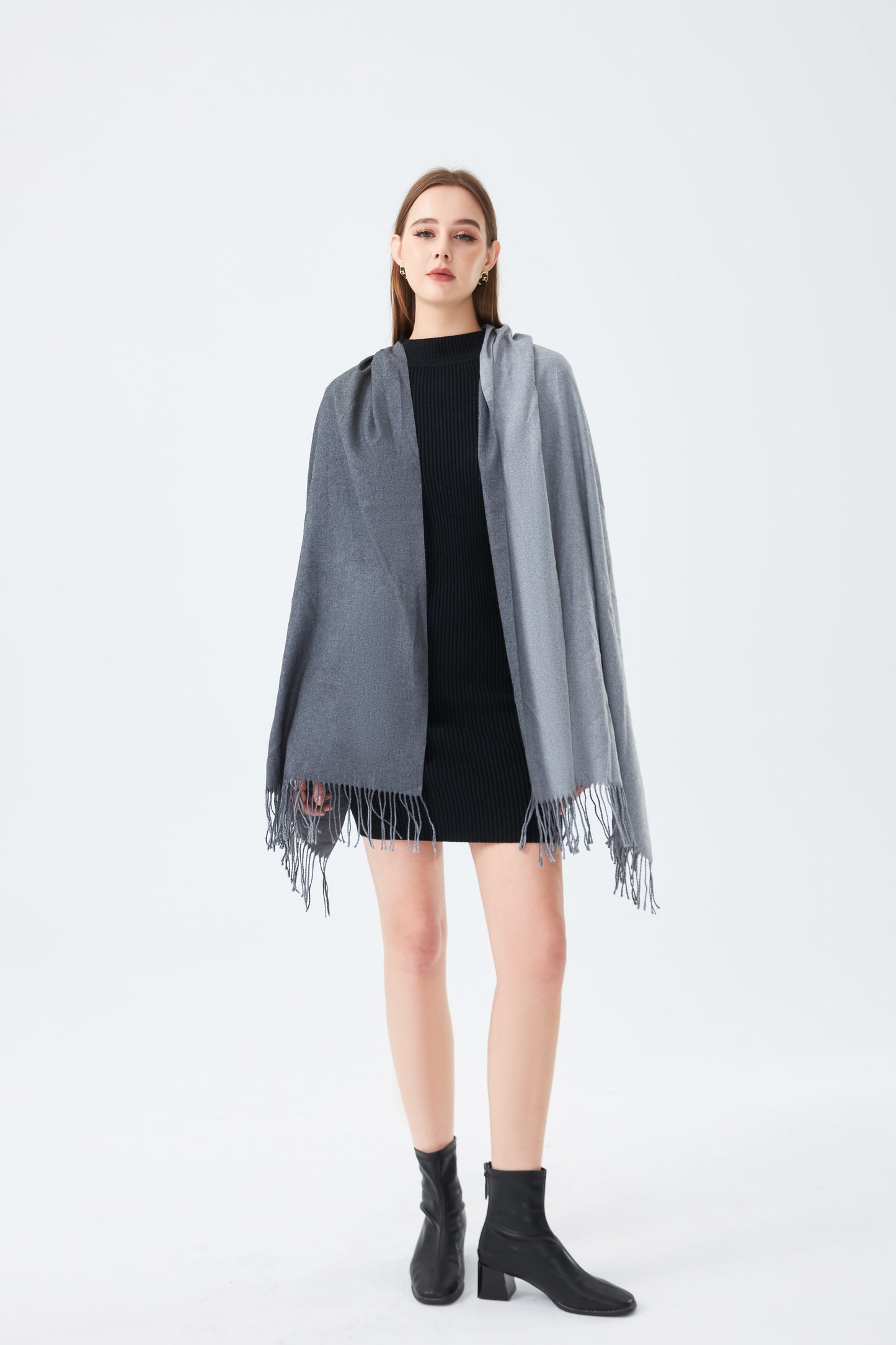 Double-Sided Cashmere Scarf for Women