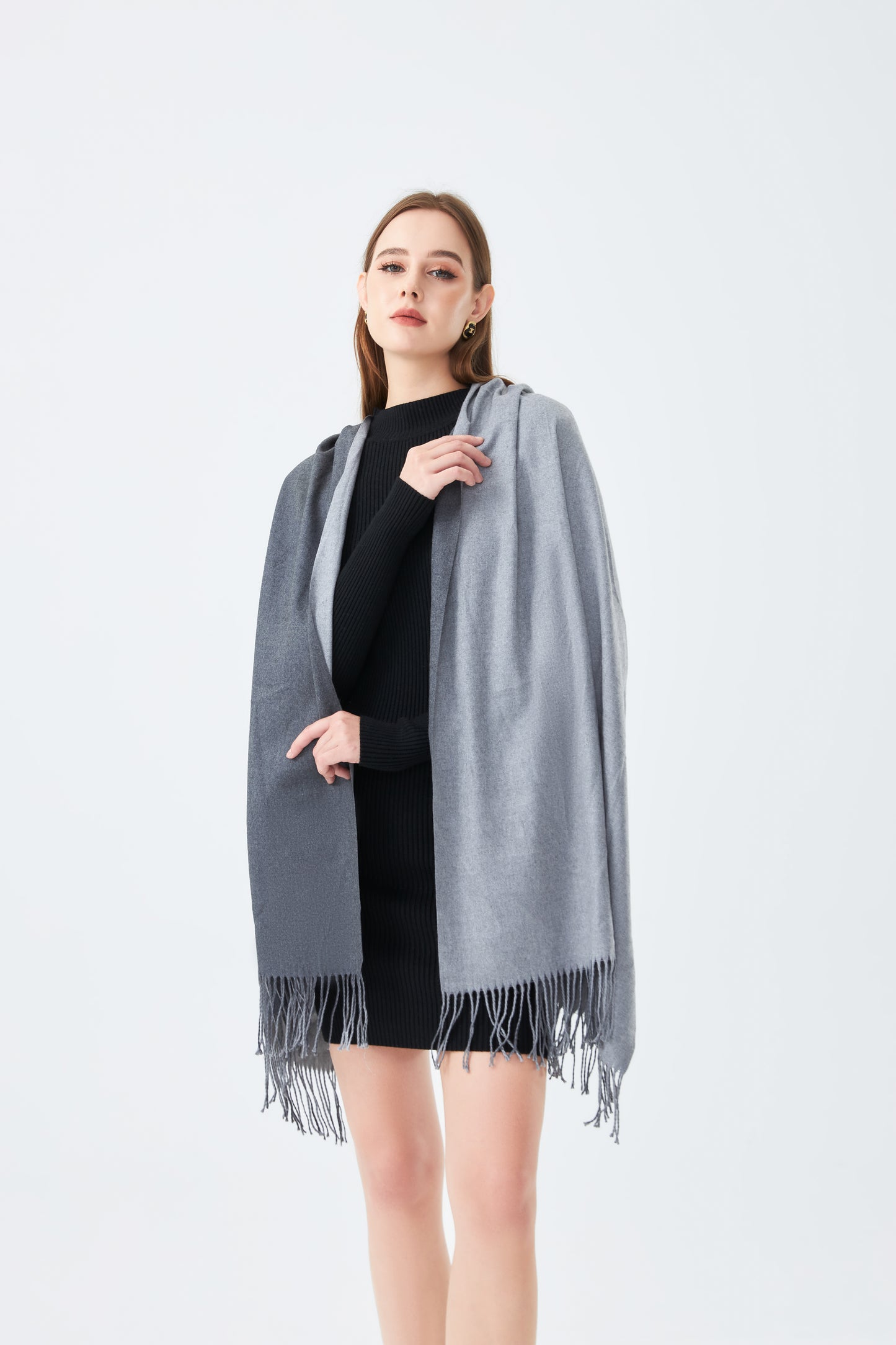 Double-Sided Cashmere Scarf for Women