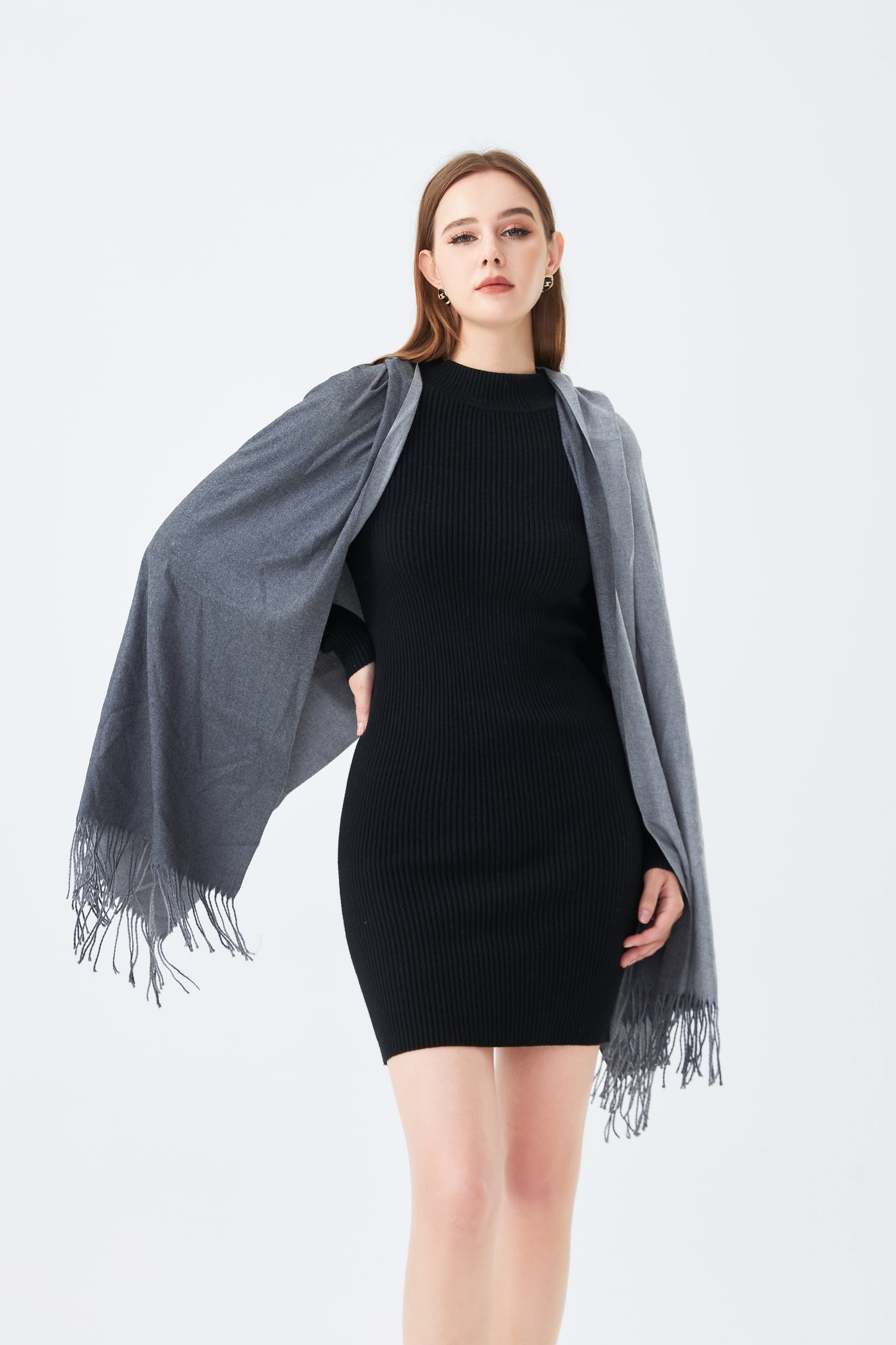 Double-Sided Cashmere Scarf for Women