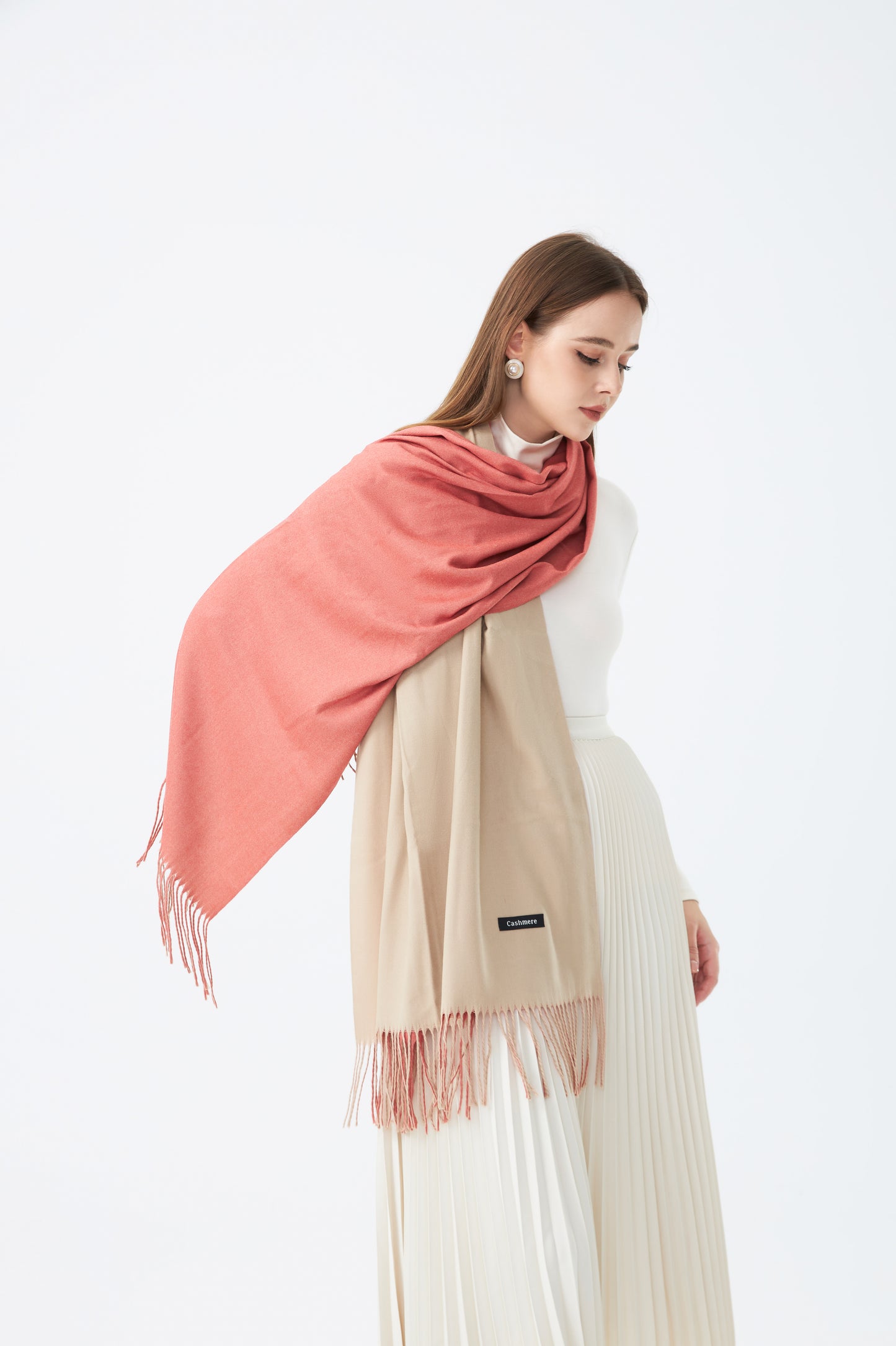 Double-Sided Cashmere Scarf for Women