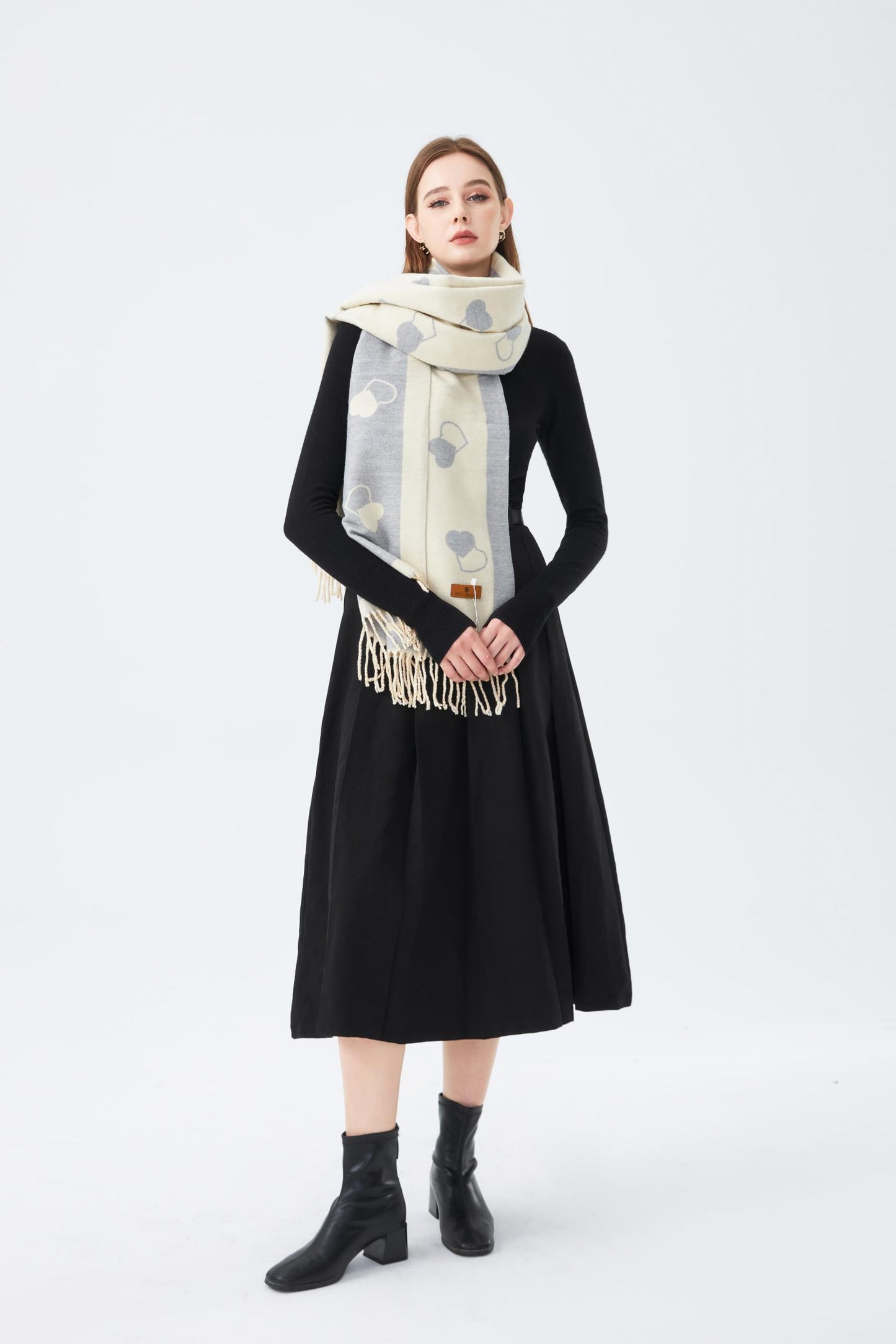 Winter Stole with Hearts
