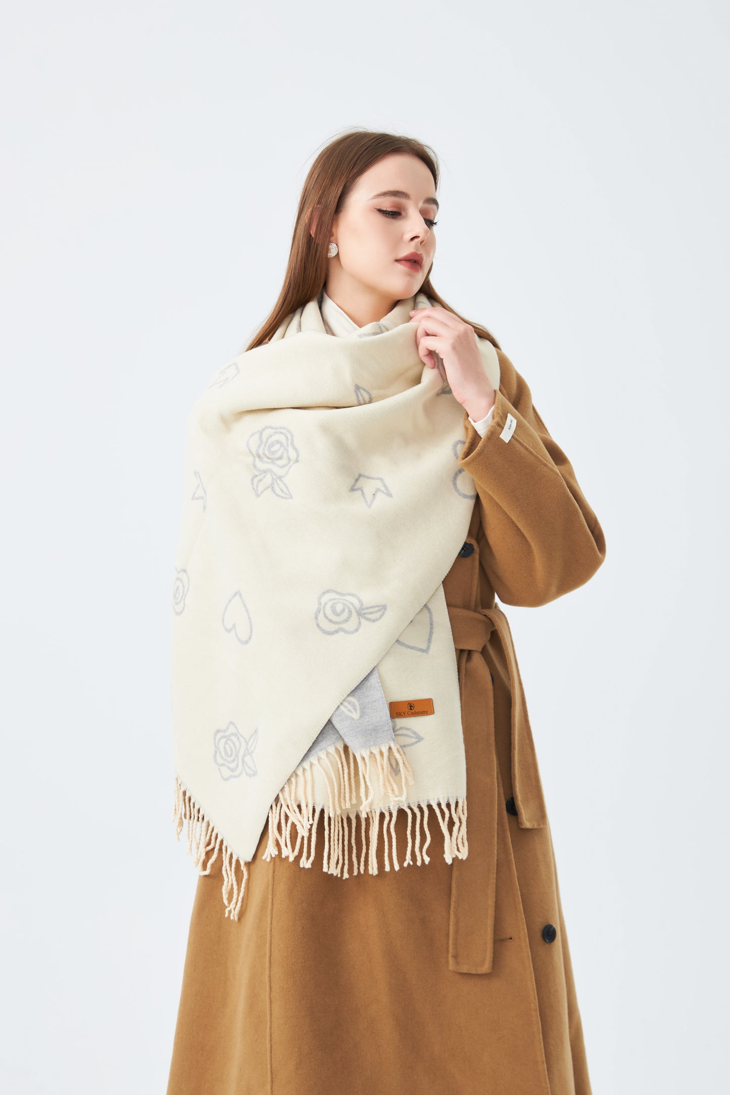 Winter Stole with Rose