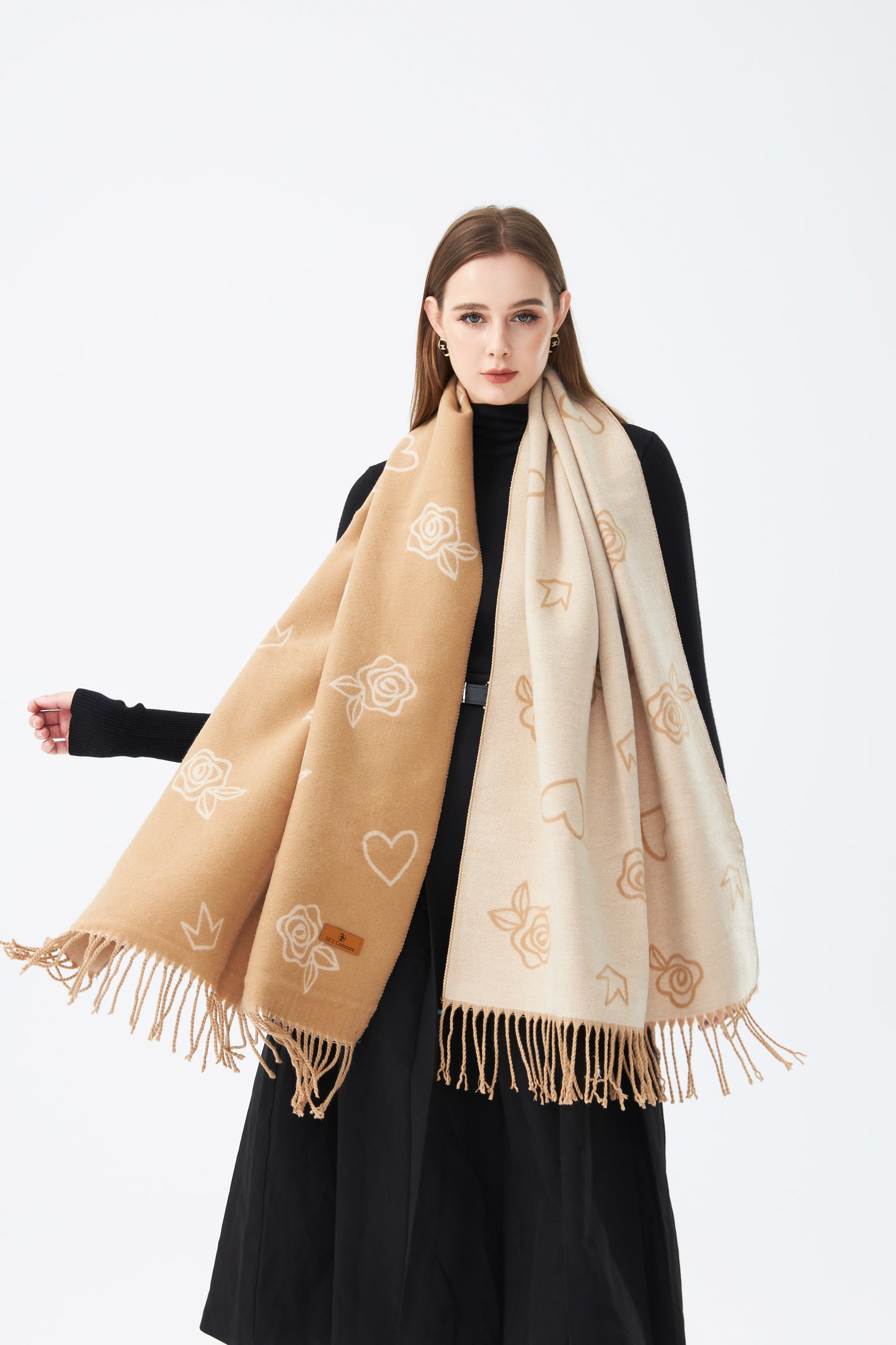 Winter Stole with Rose