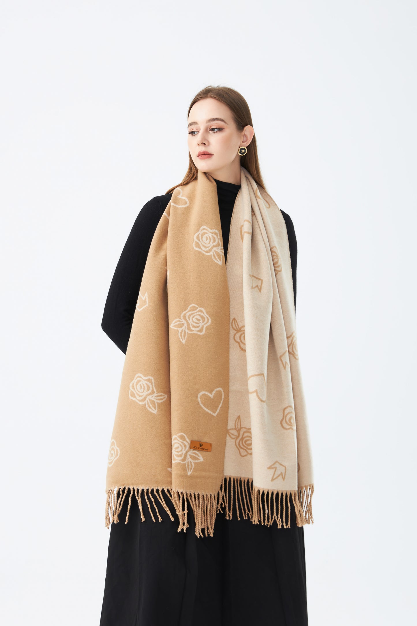 Winter Stole with Rose