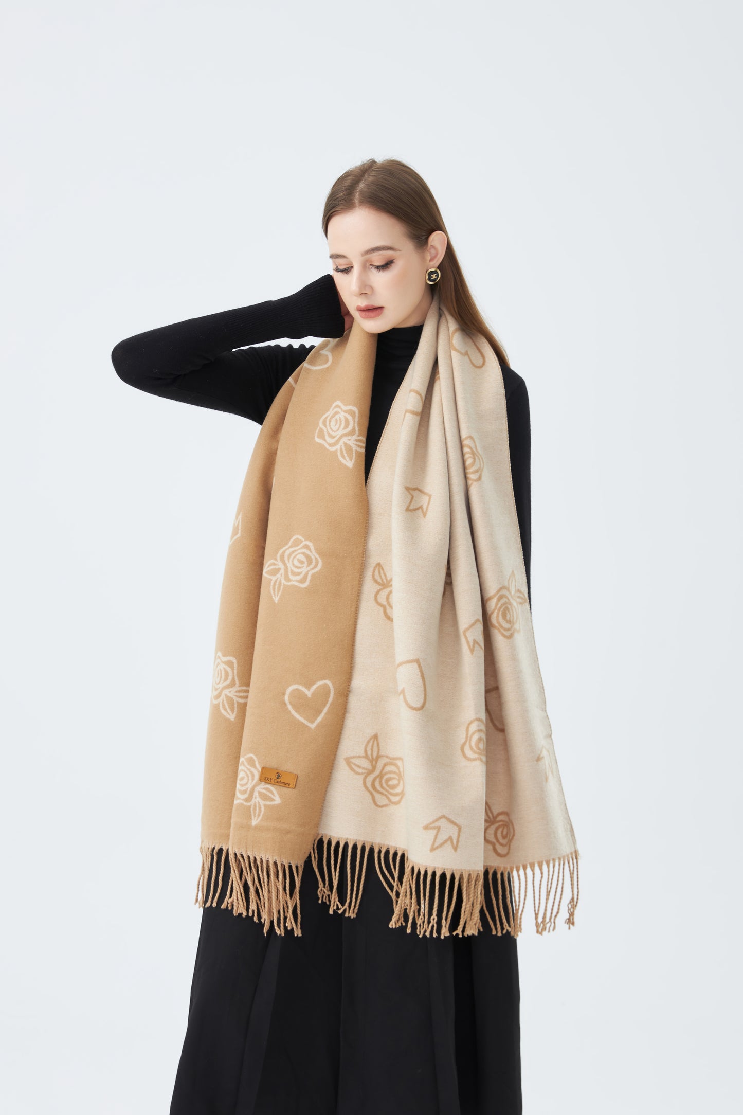 Winter Stole with Rose