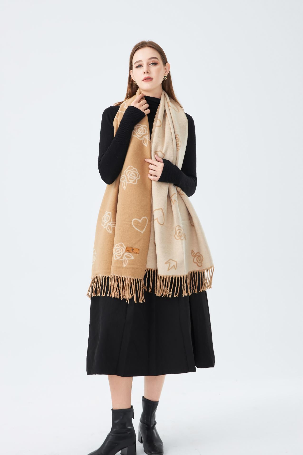 Winter Stole with Rose