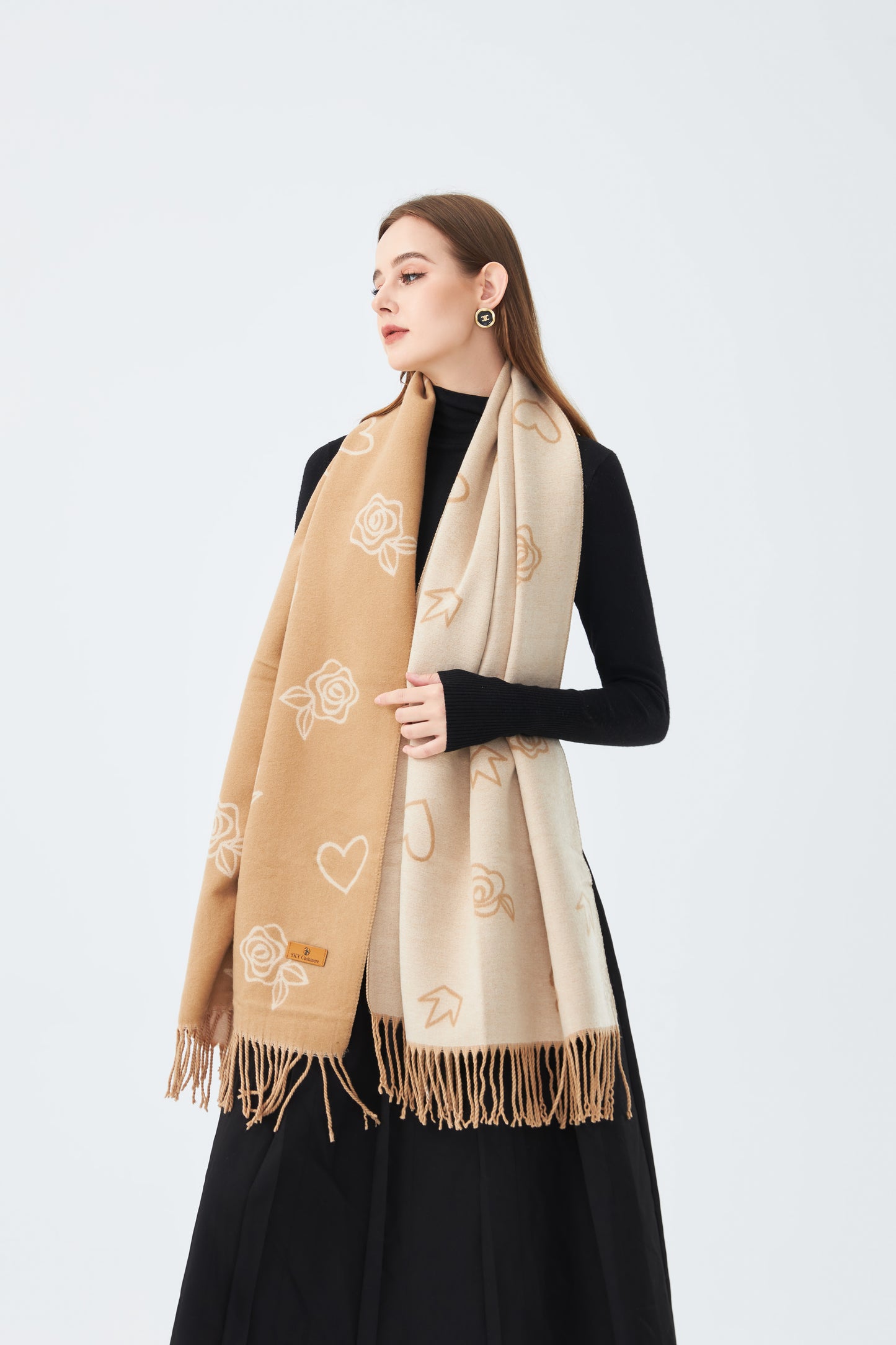 Winter Stole with Rose