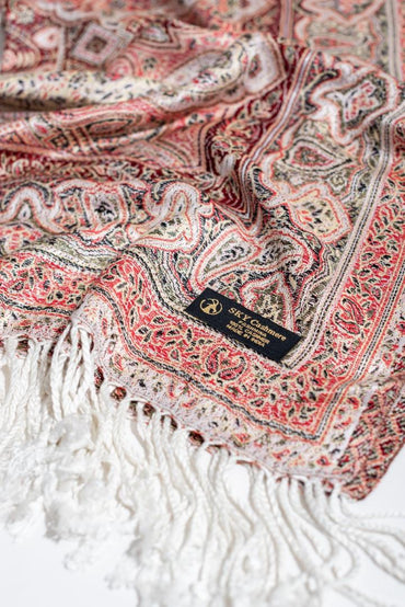 Winter Handmade Indian Cultural Pure Wool Shawl For Festival Multi Color P09