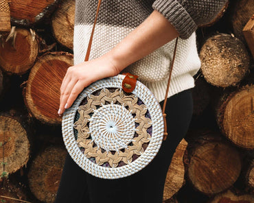Natural Sophistication: Rattan Bag For Women by Sky Cashmere Bag 04