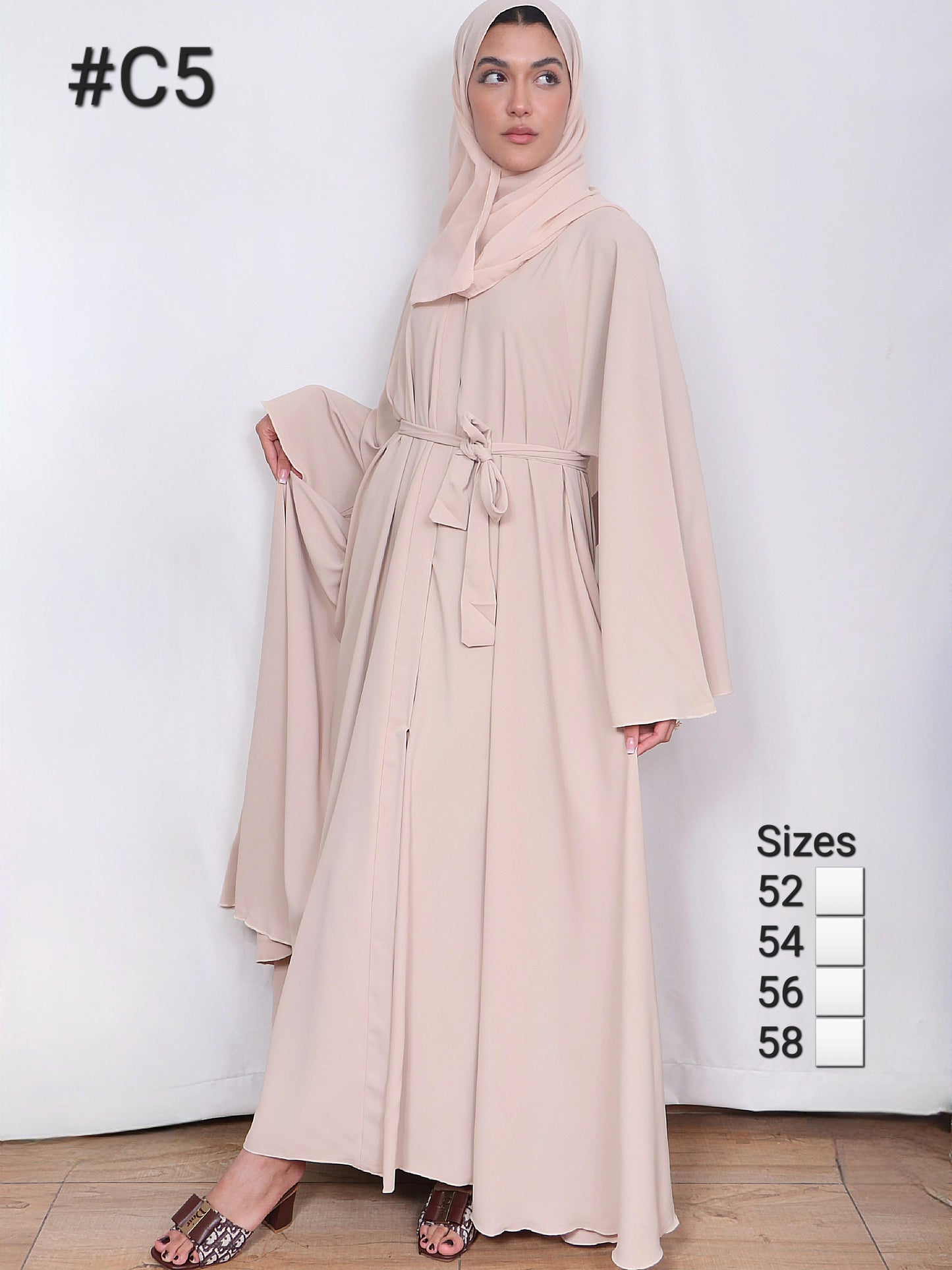 Muslim Fashion Elegant Cream Abaya C5 - Women's Islamic Clothing