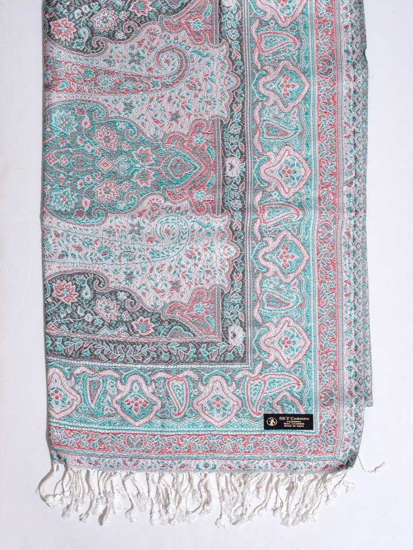 Winter Handmade Indian Cultural Pure Wool Shawl For Festival MultiColor P15