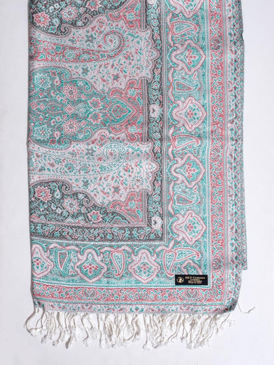 Winter Handmade Indian Cultural Pure Wool Shawl For Festival MultiColor P15