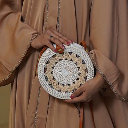 Natural Sophistication: Rattan Bag For Women by Sky Cashmere Bag 04