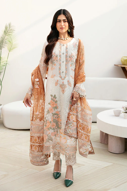 White Embroidered Georgette Pakistani SuAit A-808