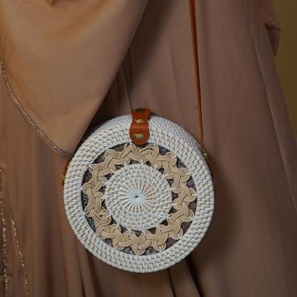 Natural Sophistication: Rattan Bag For Women by Sky Cashmere Bag 04