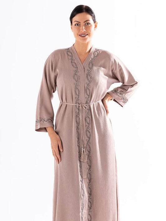 Beaded Embroidery Stylish Abaya by Sky Cashmere D6