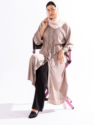 Beaded Embroidery Stylish Abaya by Sky Cashmere D6