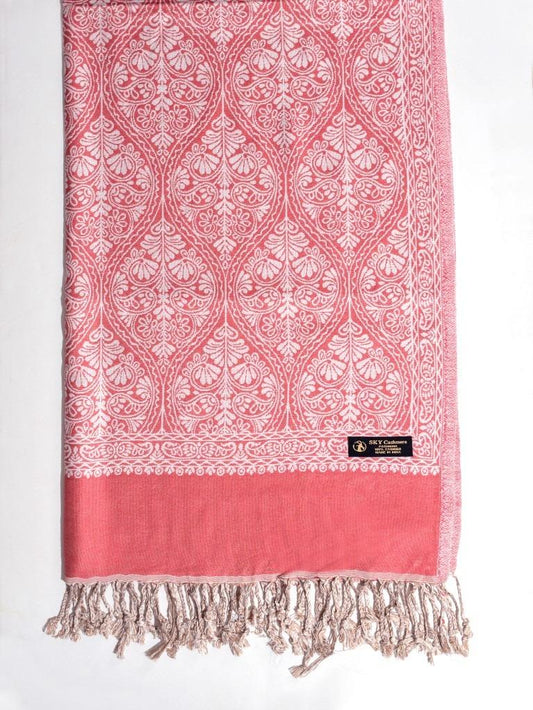 Winter Handmade Indian Cultural Shawl Pure For Festival Light Carmine Pink Color P04