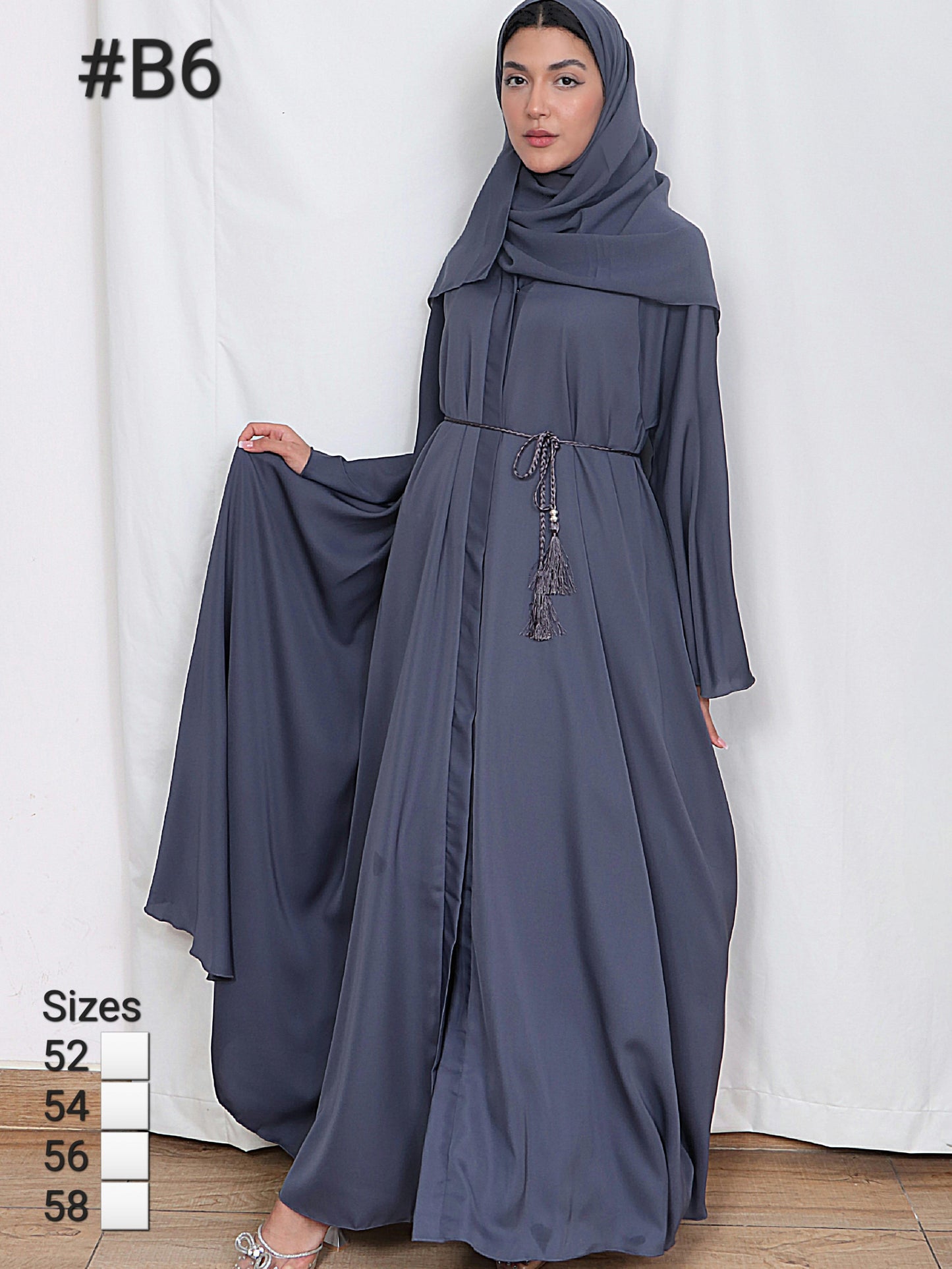 Elegent Muslim Fashion Abaya Blue Jay B6