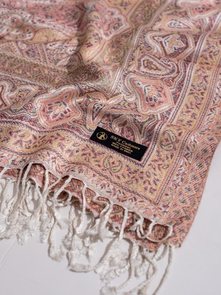 Winter Handmade Indian Cultural Pure Wool Shawl  For Festival Brown with light Pink Shade P03