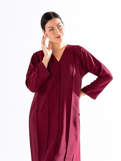 Plated Abaya with stone work by SKY Cashmere D8