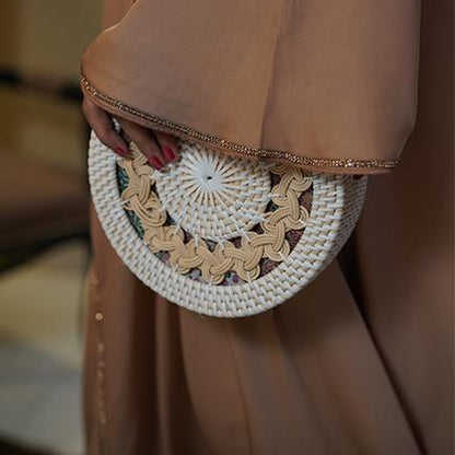 Natural Sophistication: Rattan Bag For Women by Sky Cashmere Bag 04