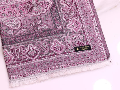 Winter Handmade Indian Cultural Jamwar Shawl For Festival Greyish Dark Purple J5