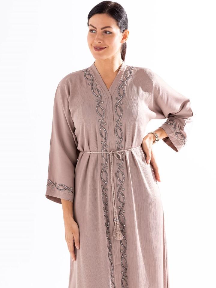 Beaded Embroidery Stylish Abaya by Sky Cashmere D6