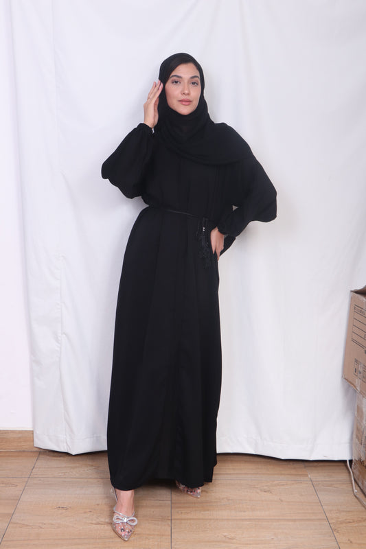 Nida Abaya in Black Color, A Must-Have for Muslimah, Suitable for All Seasons, Hand Wash Only A6