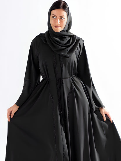 Abaya with Beaded Embellishments Sky Cashmere D2