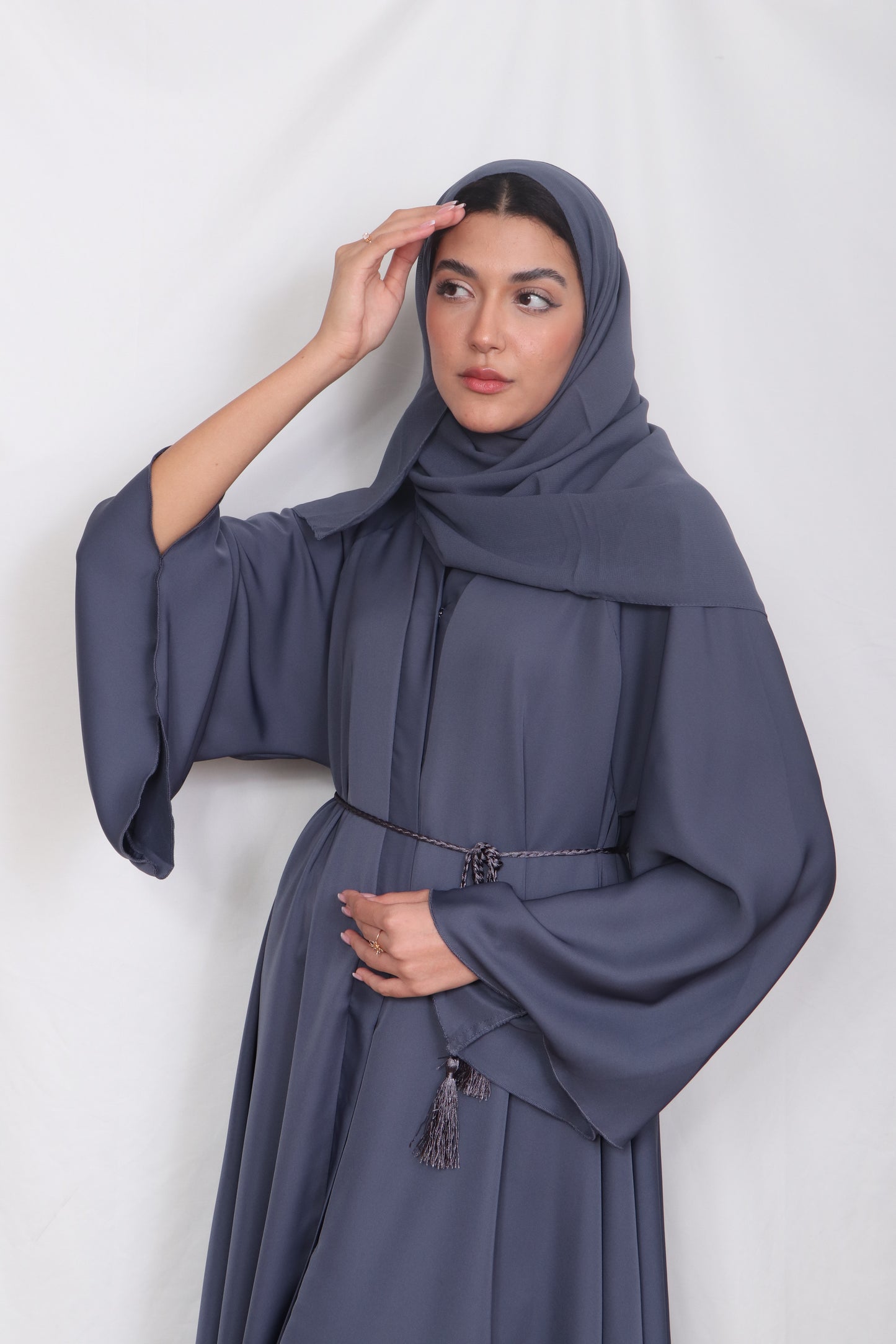 Elegent Muslim Fashion Abaya Blue Jay B6