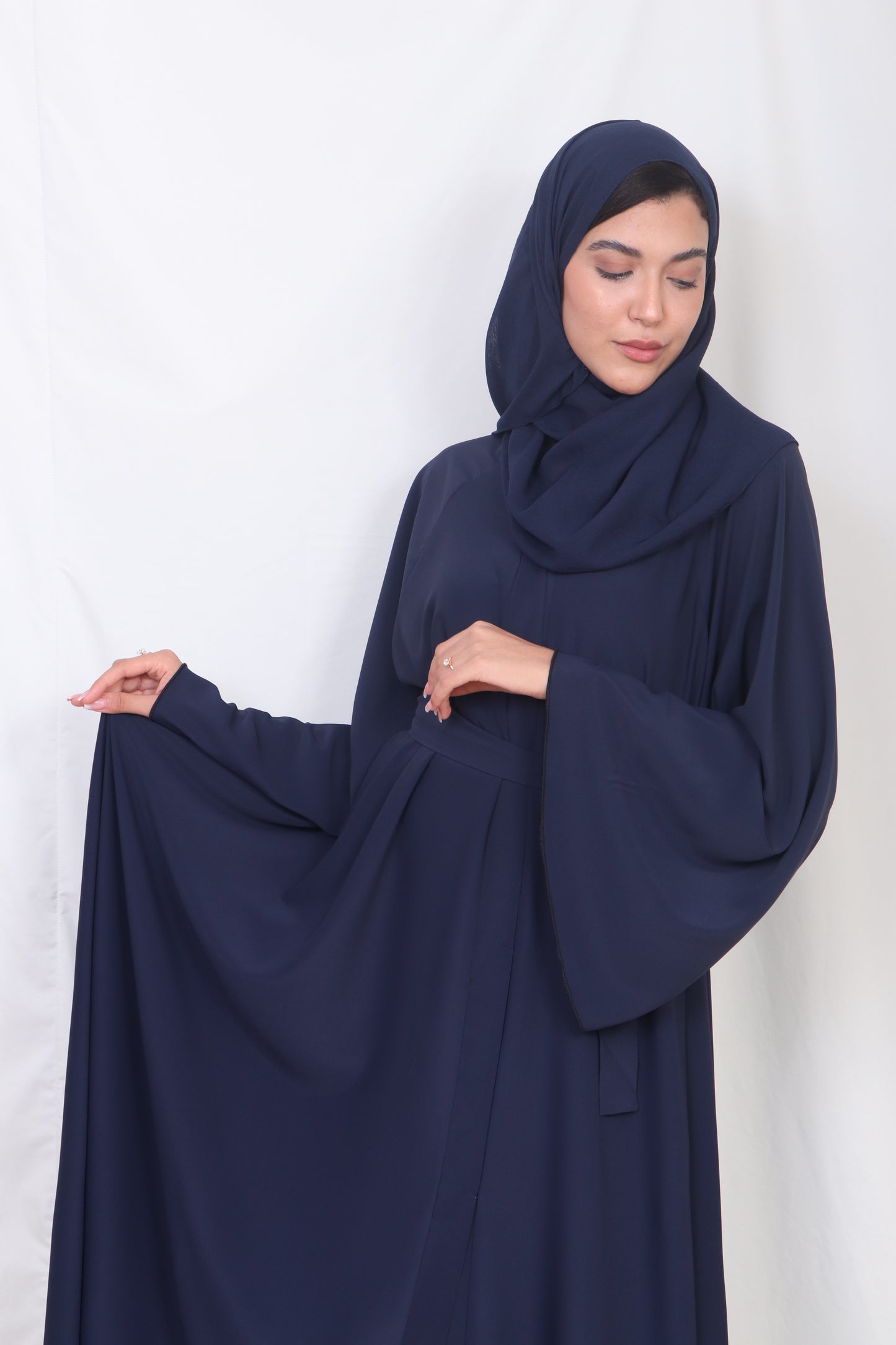 Elegant Blue Abaya for Women - Muslim Fashion C1