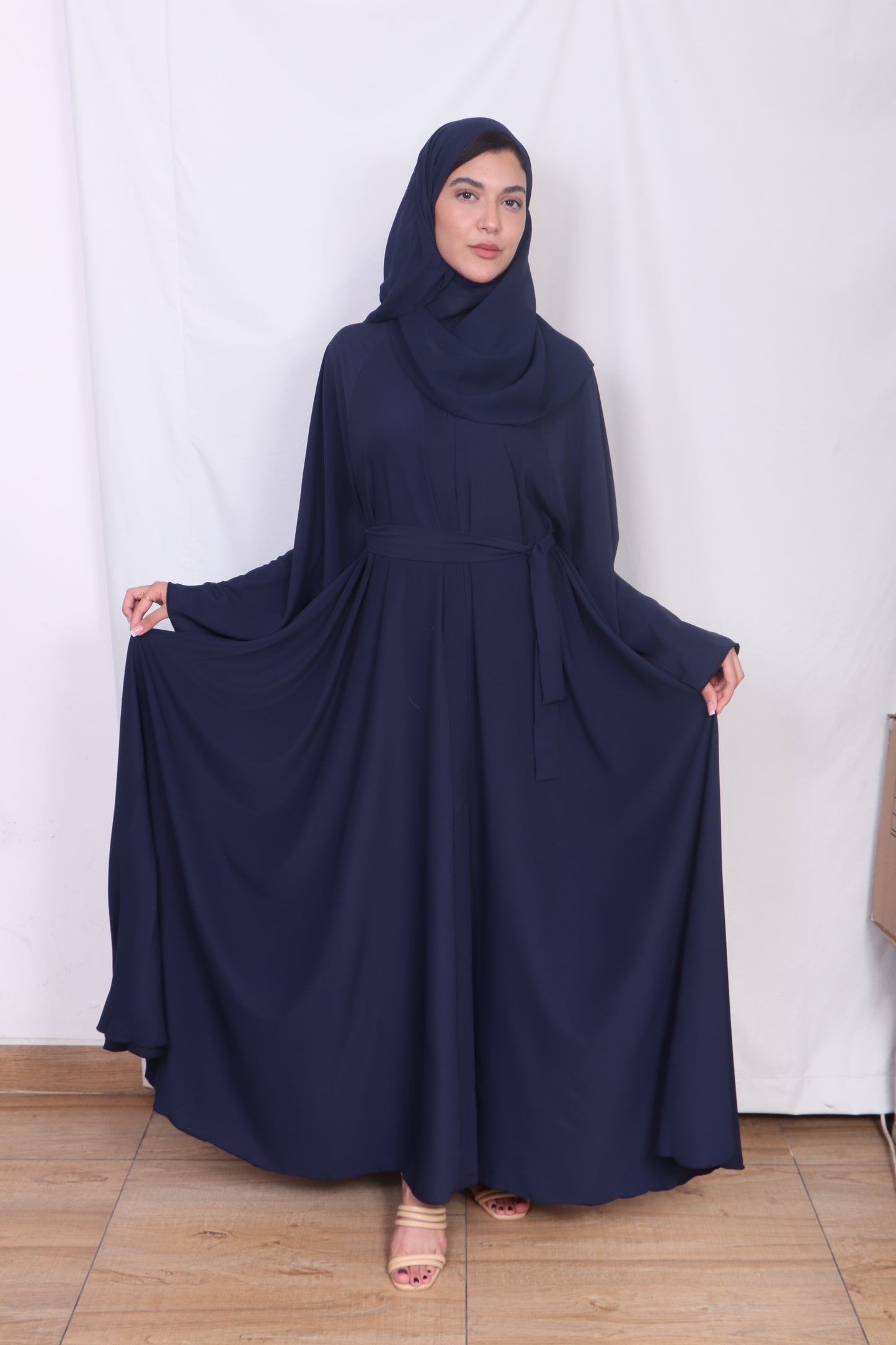 Elegant Blue Abaya for Women - Muslim Fashion C1