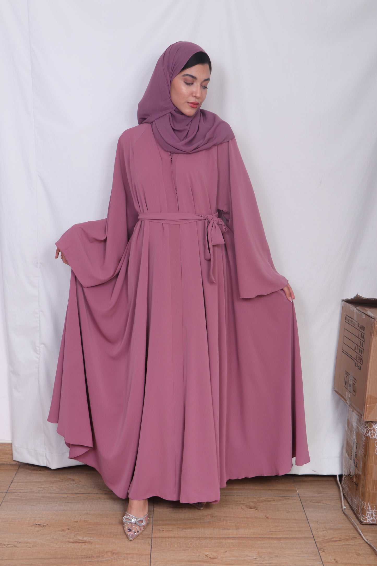 Muslim Fashion Pinkish Abaya Nida C2 - Women's Islamic Clothing