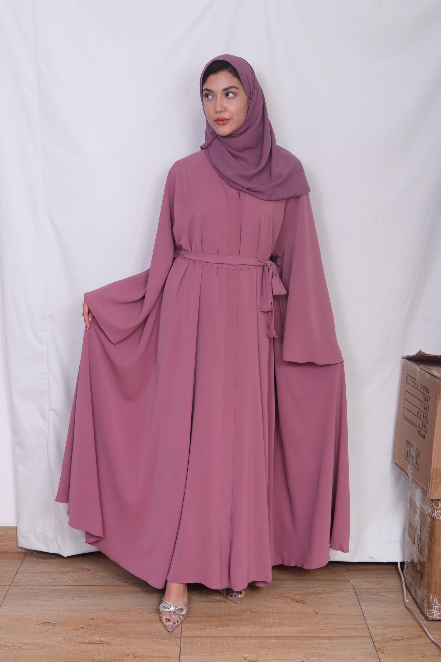 Muslim Fashion Pinkish Abaya Nida C2 - Women's Islamic Clothing