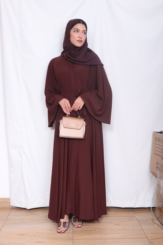 Muslim Women Abaya Maroon C3 - Long Sleeves, Suitable for All Seasons