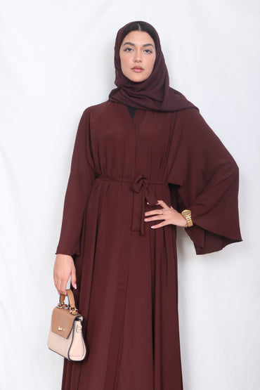 Muslim Women Abaya Maroon C3 - Long Sleeves, Suitable for All Seasons