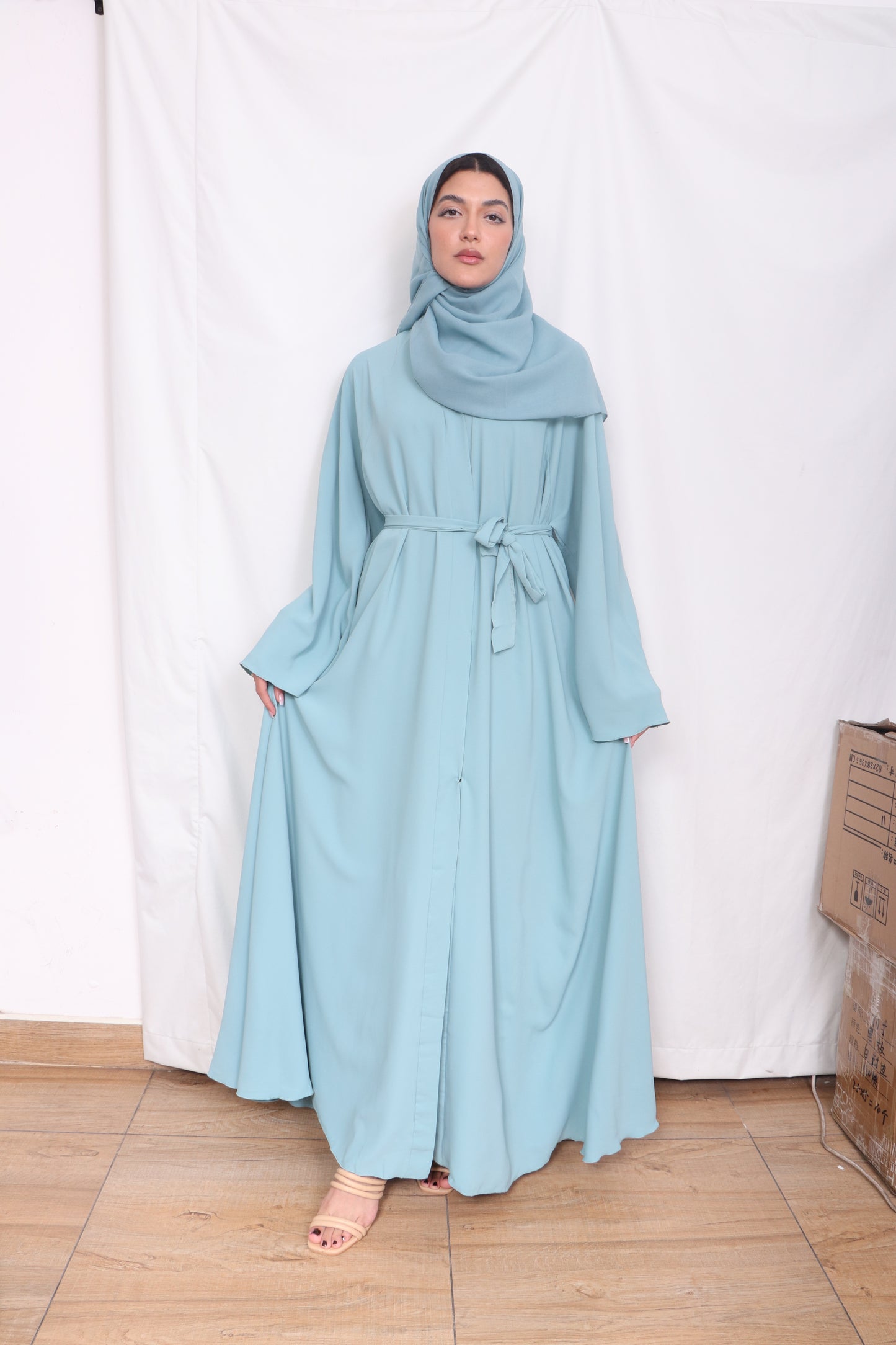 Muslim Fashion Abaya Light Blue C4 - Women's Islamic Clothing