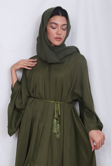 Muslim Fashion Long Sleeve Mandi Abaya for Women's Islamic Clothing B7