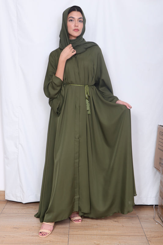 Muslim Fashion Long Sleeve Mandi Abaya for Women's Islamic Clothing B7