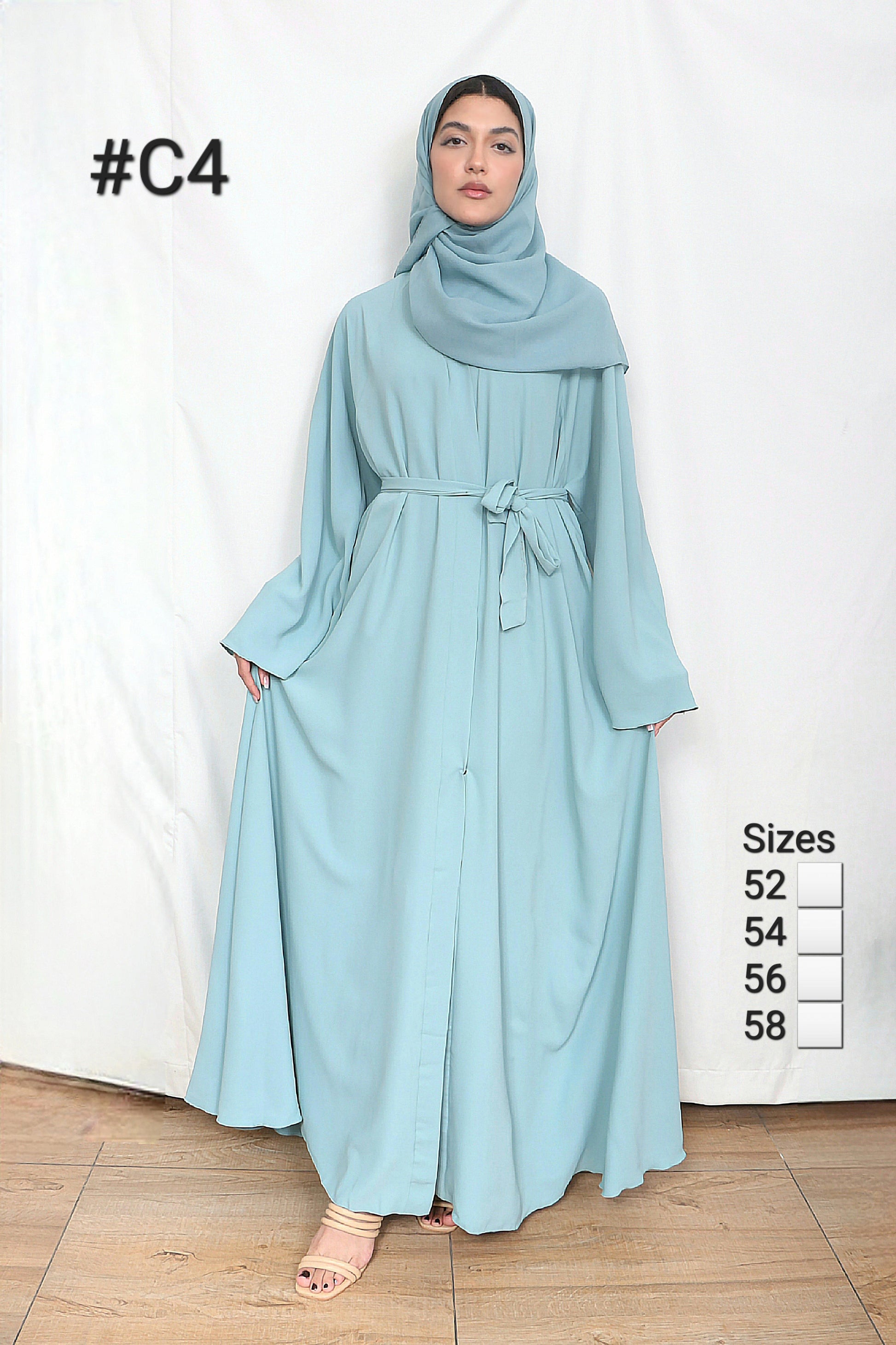 Muslim Fashion Abaya Light Blue C4 Women's Islamic Clothing